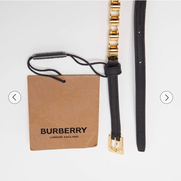 Burberry Black and Gold Chain Belt - Picture 2 of 11
